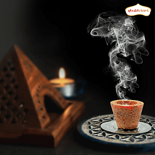 Shubhkart Gaugaurav Natural Sambrani Dhoop Cup, 12 pcs  Made From Cow Dung | Ghee & Natural Herbs, Germs Free, Charcoal Free, Easy to Burn