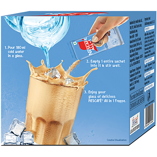Nescafe  All In 1 Frappe Instant Cold Coffee Premix Powder, 224 g (8 x 28 g each) 8 Serves, Cold Beverage Premix, Quick & Easy
