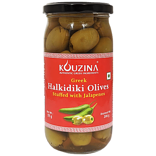 Buy Kouzina Greek Halkidiki Green Olives Stuffed With Jalapenos Online at Best Price of Rs 495