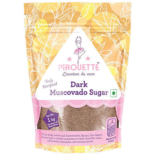 Pirouette Dark Muscovado Sugar - Unrefined, 1 kg  