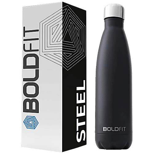 Buy Boldfit Stainless Steel Water Bottle Black Online at Best Price