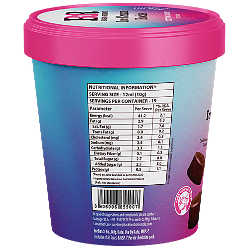 Baskin Robbins Ice Cream Rocks Mississippi Mud, 228 ml  Bite Sized Mississippi Mud Chocolate Ice Cream Coated With Milk Choco Dip With Brownie Crumble