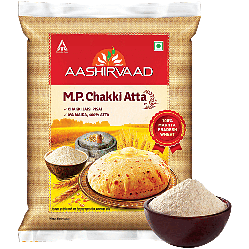 Aashirvaad MP Chakki Atta, 5 kg  Madhya Pradesh Wheat, No Maida