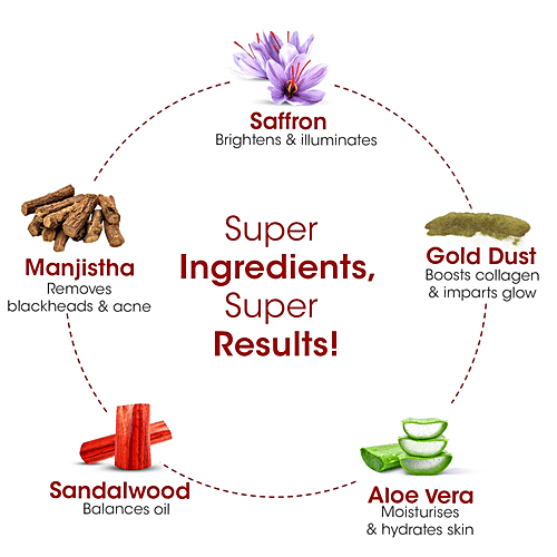 TAC - The Ayurveda Co. 7% Kumkumadi Face Wash With Saffron & 24k Gold, 100 ml  For Radiant & Youthful Skin