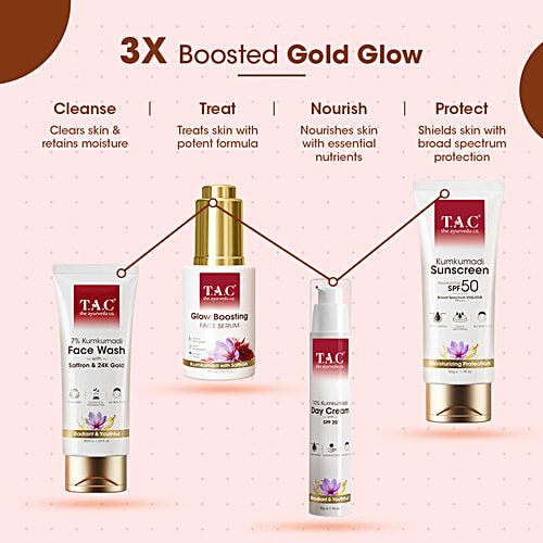 TAC - The Ayurveda Co. 10% Kumkumadi Day Cream With SPF 20, 50 g  For Radiant & Youthful Skin