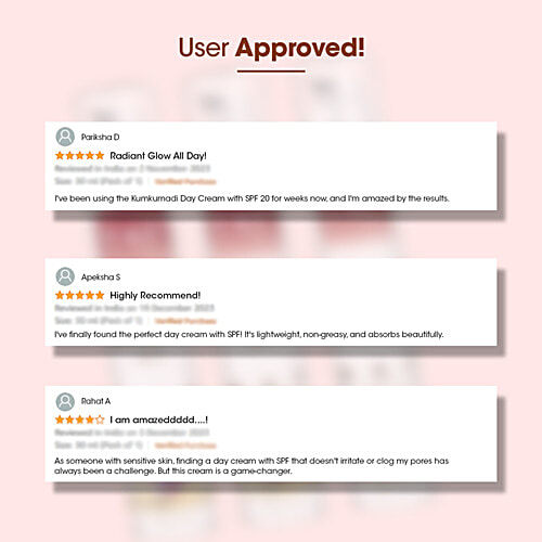 TAC - The Ayurveda Co. 10% Kumkumadi Day Cream With SPF 20, 50 g  For Radiant & Youthful Skin