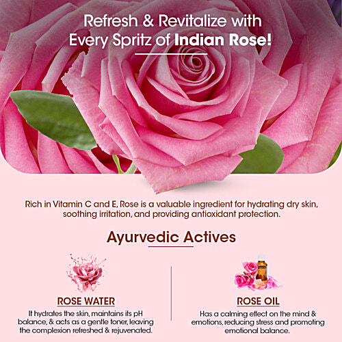 TAC - The Ayurveda Co. Pure Indian Rose Water, 100 ml For Toning & Hydrating Skin