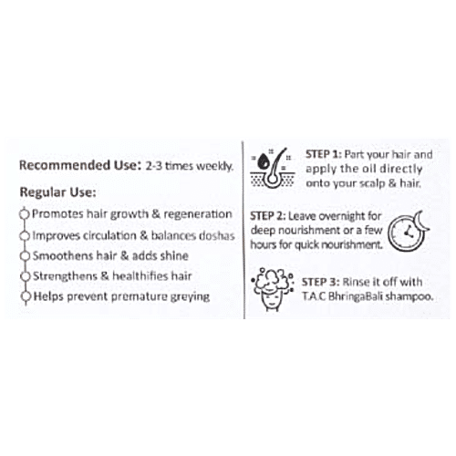 TAC - The Ayurveda Co. Bhringabali Hair Oil With Mighty Bhringraj, 100 ml  For Growth