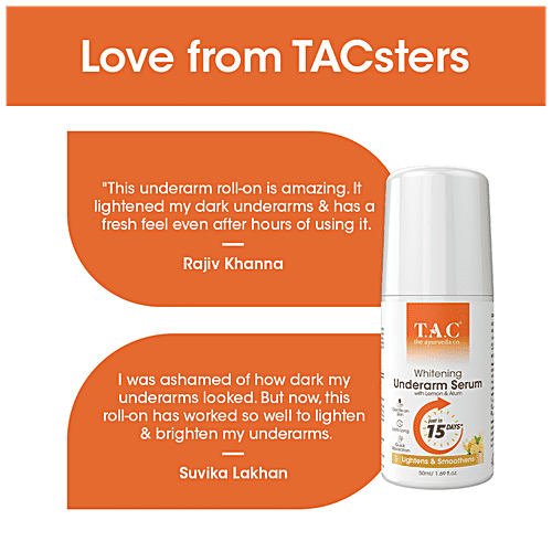 Buy TAC The Ayurveda Co. Whitening Underarm RollOn Serum With Lemon