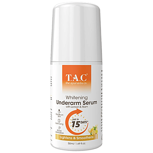 TAC - The Ayurveda Co. Whitening Underarm Roll-On Serum With Lemon & Alum, 50 ml