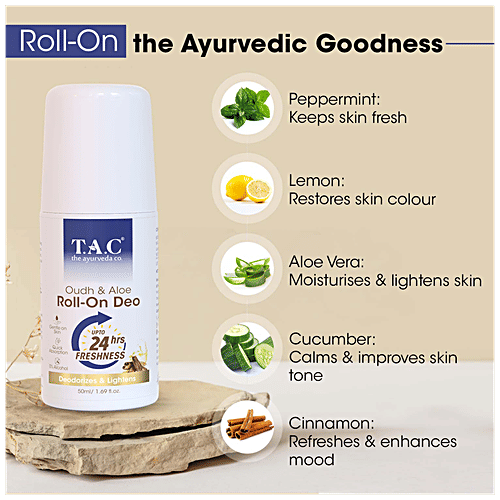 Buy TAC The Ayurveda Co. Oudh & Aloe RollOn Deo Online at Best Price