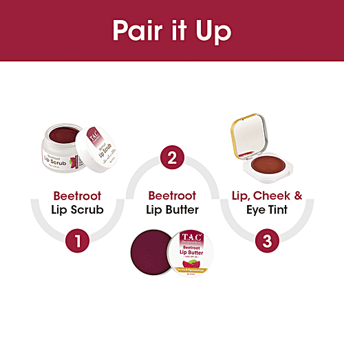 TAC - The Ayurveda Co. Beetroot Lip Scrub, 15 g  