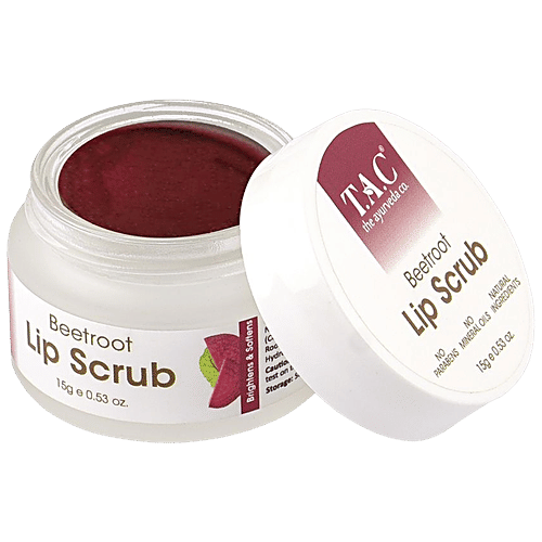 TAC - The Ayurveda Co. Beetroot Lip Scrub, 15 g  