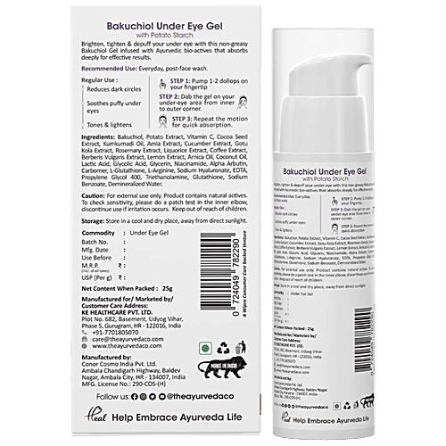 Buy TAC The Ayurveda Co. Bakuchiol Under Eye Gel With Potato Starch