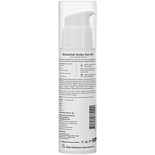 TAC - The Ayurveda Co. Bakuchiol Under Eye Gel With Potato Starch, 25 g  