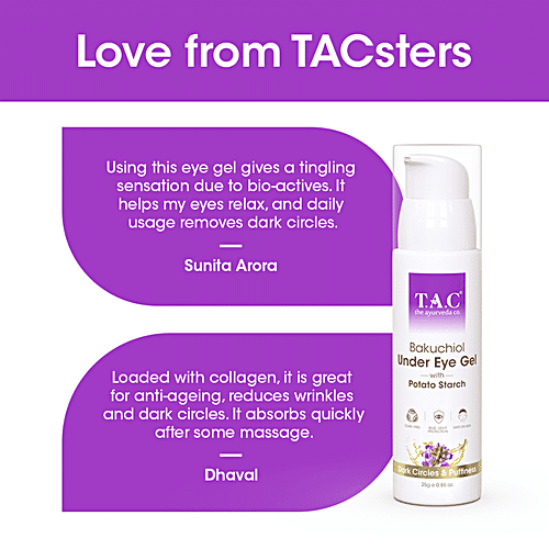 Buy TAC The Ayurveda Co. Bakuchiol Under Eye Gel With Potato Starch Online at Best Price of Rs