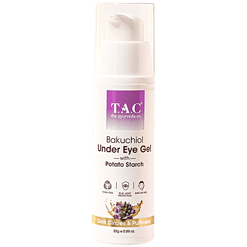 TAC - The Ayurveda Co. Bakuchiol Under Eye Gel With Potato Starch, 25 g  
