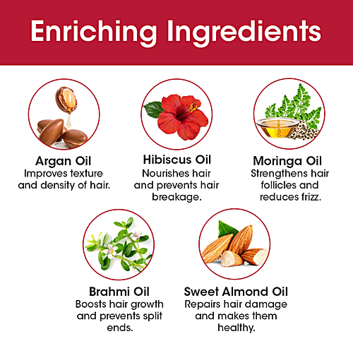 TAC - The Ayurveda Co. Hibiscus Hair Serum With Moringa & Brahmi, 50 ml For Dryness