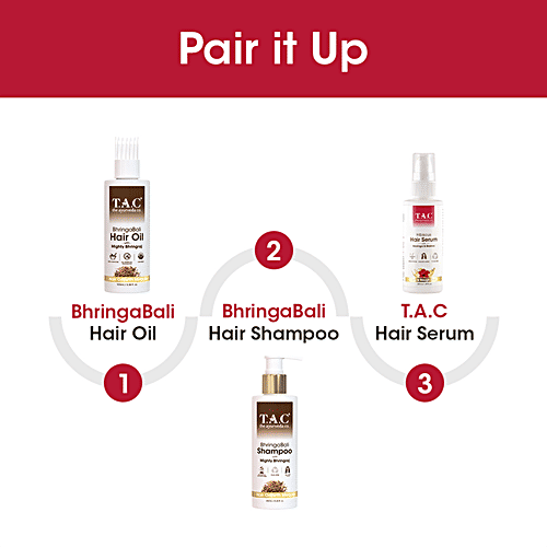 TAC - The Ayurveda Co. Hibiscus Hair Serum With Moringa & Brahmi, 50 ml For Dryness