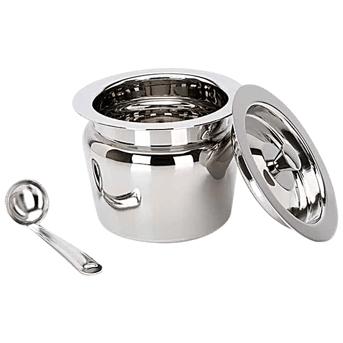 Buy Pdd Falcon Stainless Steel Riddhi Ghee Pot No.1, With Spoon, For