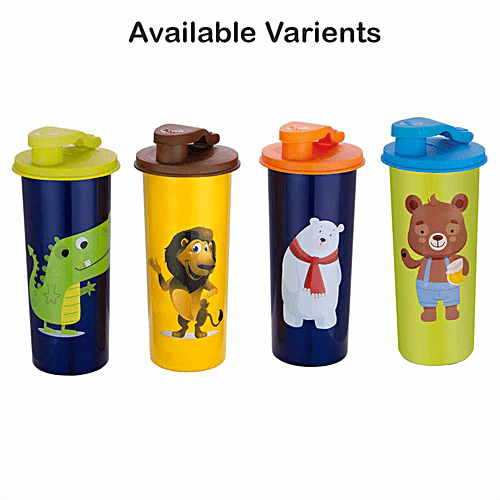 PddFalcon Stainless Steel Cartoon Fip Flop Cup - CN6 Crocky, Multicolour, Ideal For Storing, 520 ml  100% Leak-Proof, Airtight, Easy Locking