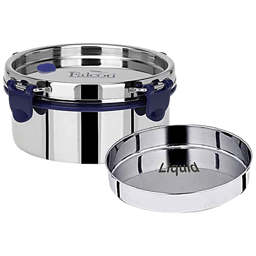 PddFalcon Stainless Steel Eco Nxt Duo Tiffin Box - With Plate, Silver, 500 ml  Good Grade, BPA Free