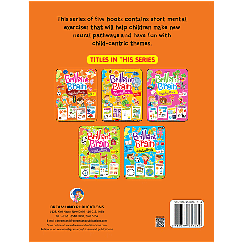 Dreamland Brilliant Brain Activity Book For Kids - Age 3+, 1 pc  