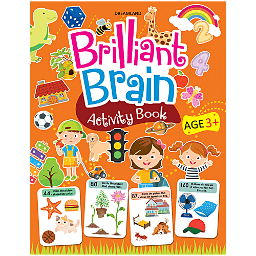 Dreamland Brilliant Brain Activity Book For Kids - Age 3+, 1 pc  