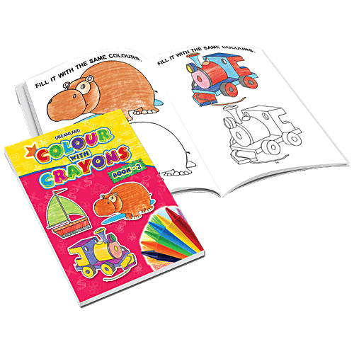 Dreamland Colour With Crayons Books Pack, 5 pcs  Colourful Presentation