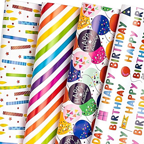 Buy CS Gift Wrapping Paper Assorted Design & Colours Online at Best
