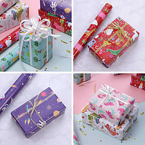 Buy CS Gift Wrapping Paper Assorted Design & Colours Online at Best