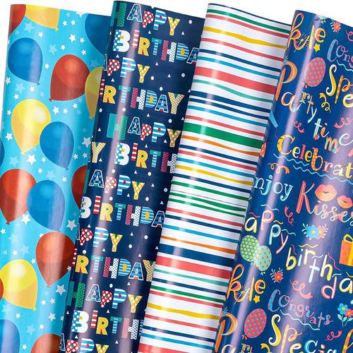 Buy CS Gift Wrapping Paper - Assorted Design & Colours Online at