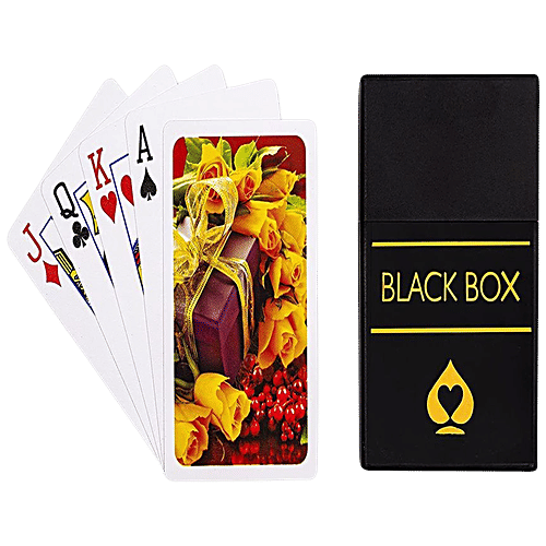 Creative Space Playing Cards, Bridge Size, Regular Index - Black Box Premium Plastic Cards, 1 pc  Premium Plastic Cards
 Assorted Colours
