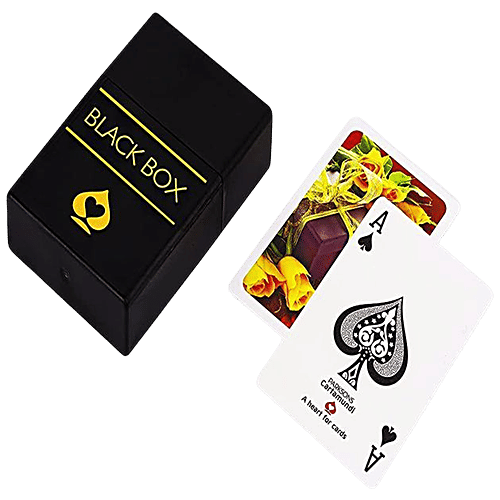 Creative Space Playing Cards, Bridge Size, Regular Index - Black Box Premium Plastic Cards, 1 pc  Premium Plastic Cards
 Assorted Colours