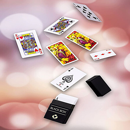Creative Space Playing Cards, Bridge Size, Regular Index - Black Box Premium Plastic Cards, 1 pc  Premium Plastic Cards
 Assorted Colours