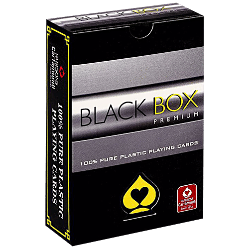 Creative Space Playing Cards, Bridge Size, Regular Index - Black Box Premium Plastic Cards, 1 pc  Premium Plastic Cards
 Assorted Colours