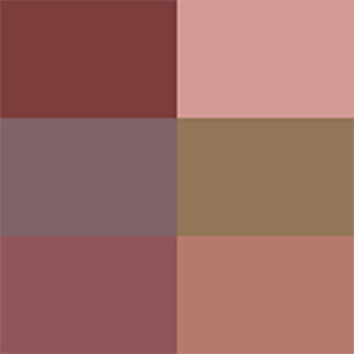 Faces Canada 6 In 1 Eyeshadow Palette - Olive Butter & Macadamia Oil, 6 g Candid Charmer 02 Rich Pigments, Satin Matte Finish