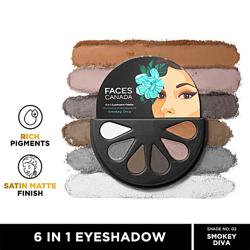 Buy FACES CANADA 6 In 1 Eyeshadow Palette Olive Butter & Macadamia
