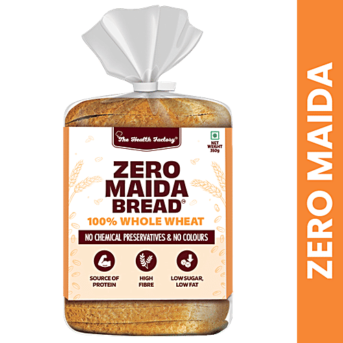 Buy The Health Factory Zero Maida Bread Simply Whole Wheat Online at