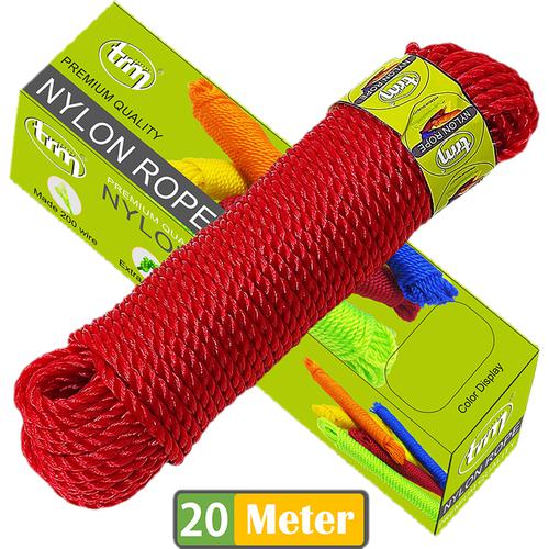 Buy Trm Nylon Rope - 20 m, Red, Premium Quality Online at Best