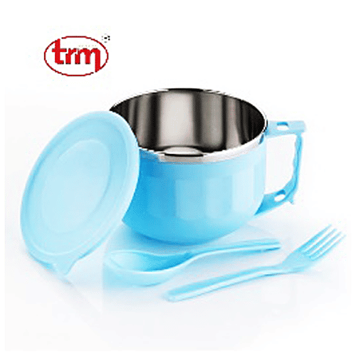 Trm Multi-Use/Maggie Noodle Soup Bowl With Lid & Spoon Holder - Insulated Stainless Steel, 650 ml  
