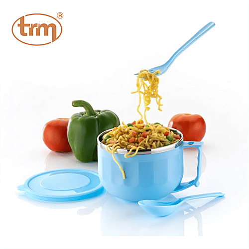 Trm Multi-Use/Maggie Noodle Soup Bowl With Lid & Spoon Holder - Insulated Stainless Steel, 650 ml  