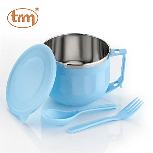 Trm Multi-Use/Maggie Noodle Soup Bowl With Lid & Spoon Holder - Insulated Stainless Steel, 650 ml  