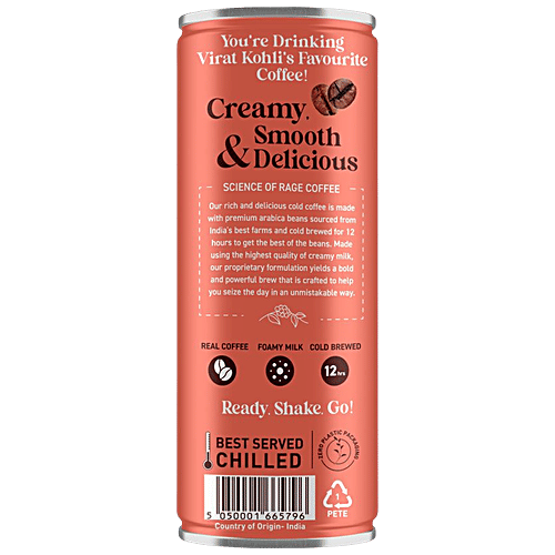 Rage Coffee Mocha Frappe Cold Coffee, 240 ml  Ready To Drink, Bold | Smooth | Rich