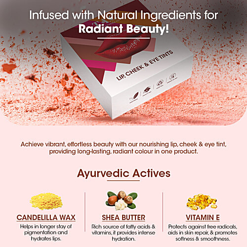 TAC - The Ayurveda Co. Lip Cheek & Eye Tints Magic Box - Assorted Shades, 20 g  Longlasting Impact, For Bright Lips & Cheeks