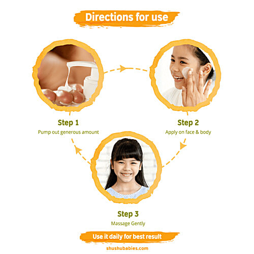 ShuShu Babies Wild Raspberry Face & Body Lotion - For Kids, 200 ml Non-Greasy, Fast Absorbing