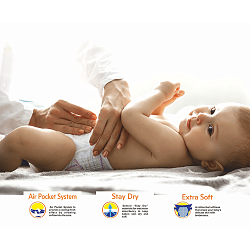 MEECHU Taped Type Diapers - Newborn, 1.5-3 kg, All Night Protection & High Absorption Capacity, 25 pcs  