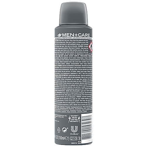 Dove Deo Men+Care Invisible Dry Spray Antiperspirant Deodorant, 150 ml  Anti-Yellow Stains, Anti-White Marks, 48 Hours Sweat & Odour Protection, Moisturising Cream, Non-Irritant on Skin, Long-Lasting Fragrance