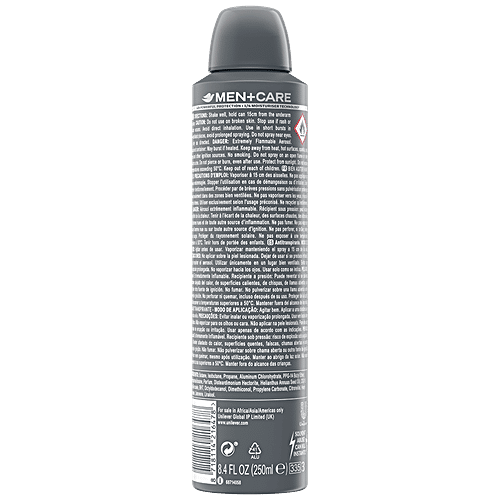 Dove Deo Men+Care Extra Fresh Dry Spray Antiperspirant Deodorant, 250 ml Dermatologically Proven, 48 Hours Sweat & Odour Protection, Moisturising Cream, Non-Irritant on Skin, Long-Lasting Fragrance
