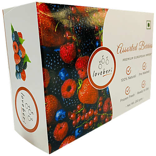 Loveberi Mixed Berries - Natural, Frozen Fresh, 250 g  Pre-Washed